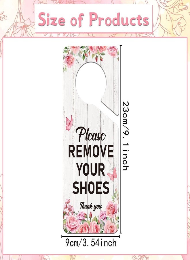 Shejdgart Please Remove Your Shoes Sign - Shejdgart Take Your Shoe Off Door Knob Hanger Sign No Shoes Sign for House Remove Shoes Door Signs for Front Door Home Offices Treatment Clinic Hotel Plaque - Image 2